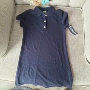 OshKosh Navy Polo Uniform Dress Girls Size 5 New With Tags